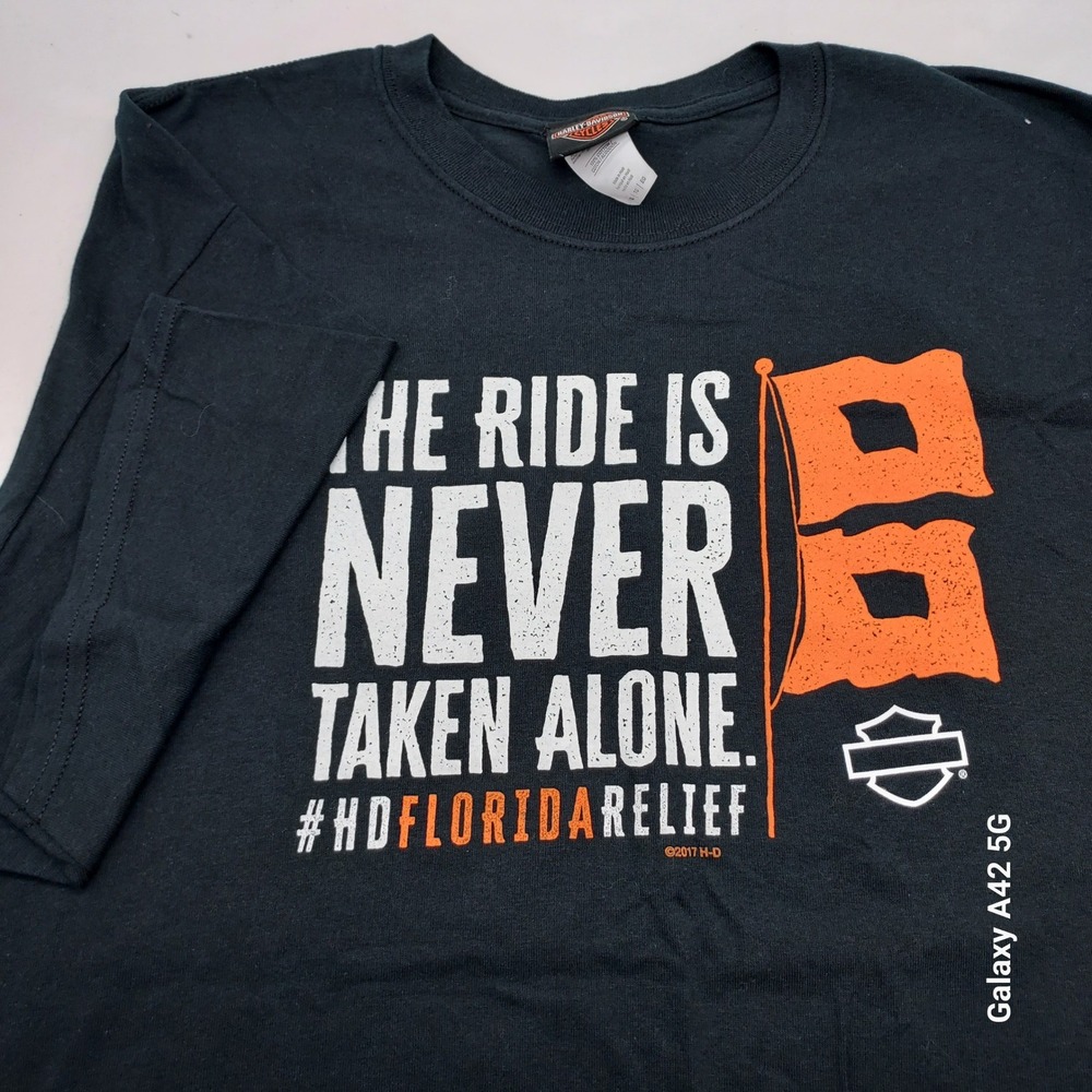 Harley-Davidson‎ Florida Relief T-Shirt XL Black Florida Rides Together 2017 Tee